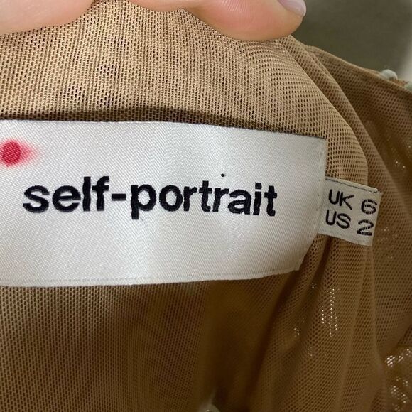 Self-Portrait Azaelea Midi Green Dress Mint Size 2 - Picture 13 of 13